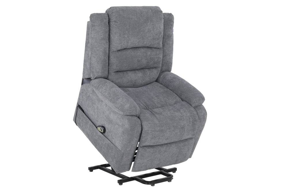 Grey Faux - Recliner - Furniture Story