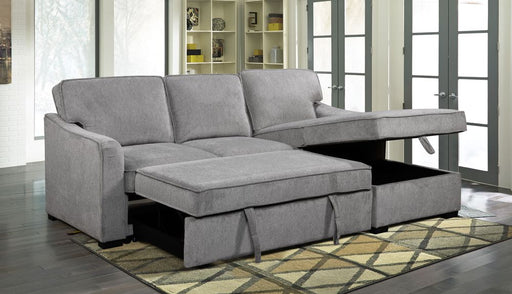 Connell LHF Loveseat w. Pull-out Bed Sabah Smoke - Furniture Story