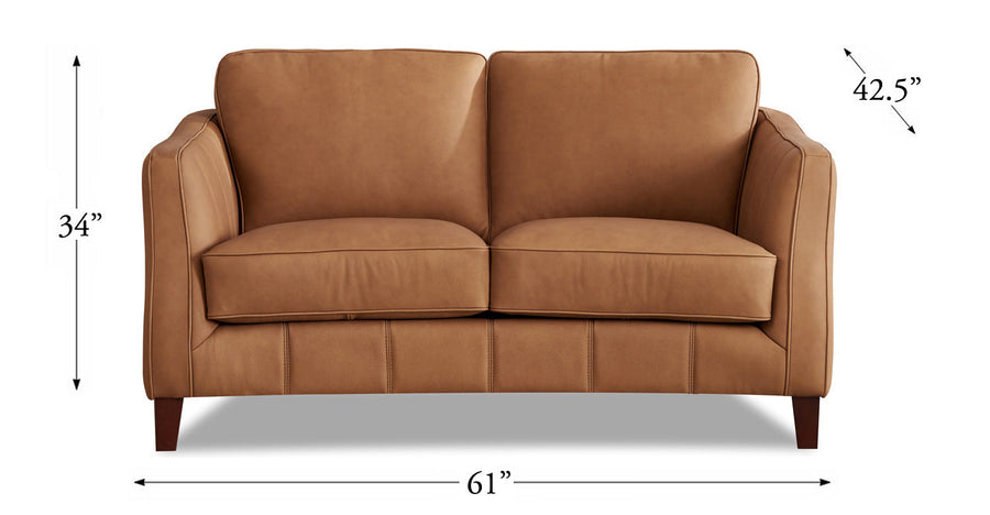 Aria Leather - Love Seat - Furniture Story