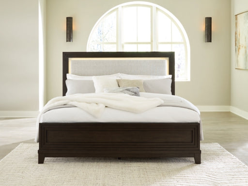Neymorton Queen Upholstered Panel Bed - Furniture Story