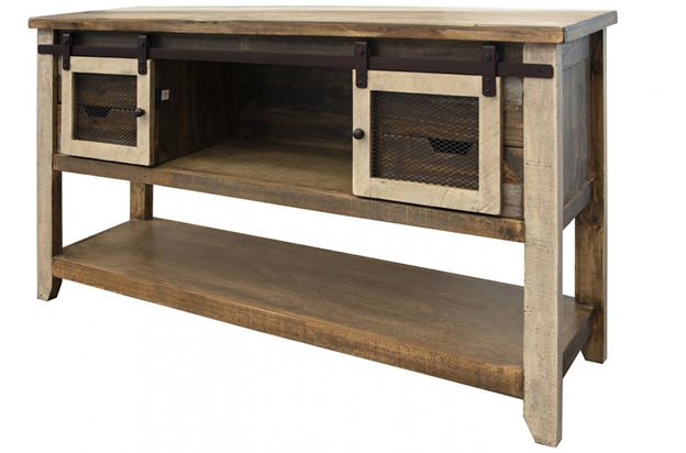 Antique 4 Drawers, 2 Doors Sofa Table - Furniture Story