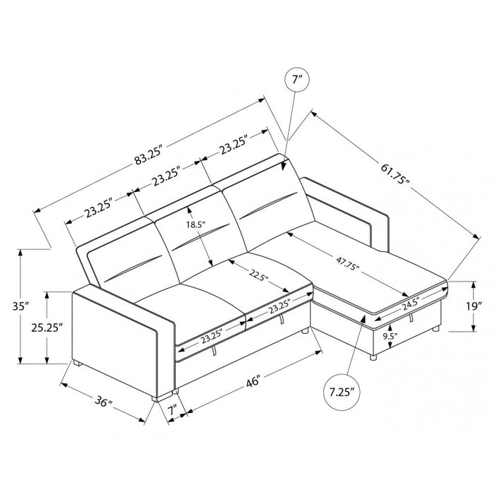 Carlton Sectional - Reversable Chaise