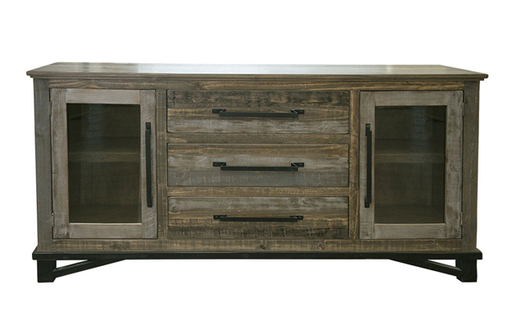 Loft Brown Collection 3 Drawer, 2 Door, Buffet - Furniture Story