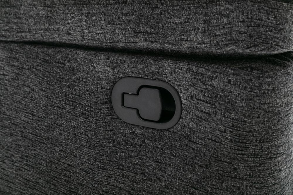 AIDA CHENILLE Love Seat CHARCOAL - Furniture Story