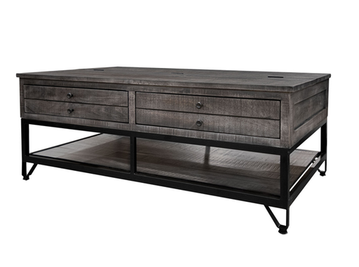 Moro Cocktail Table w/2 Drawer & Storage - Furniture Story