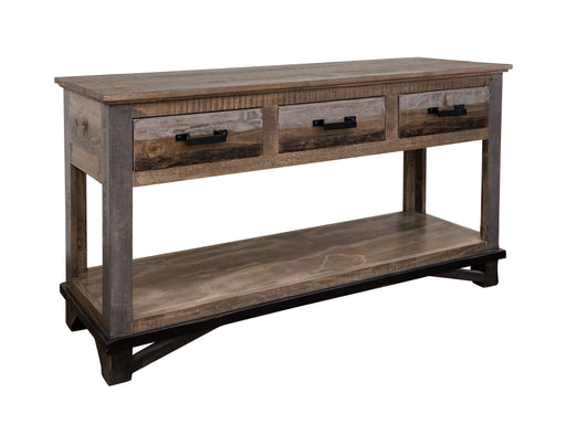 Loft Brown Console Table - Furniture Story