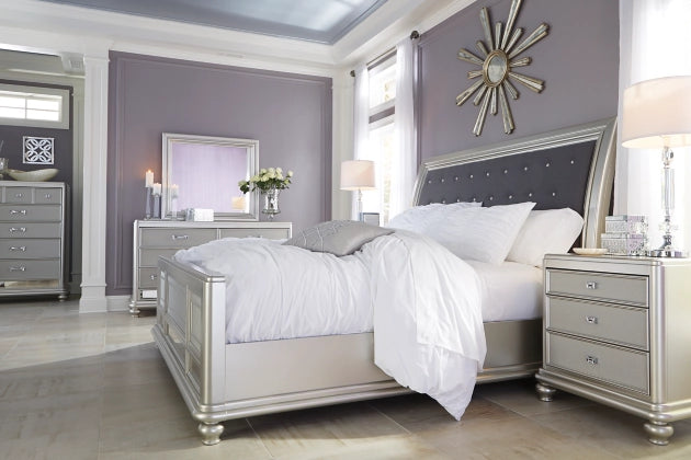 Coralayne Queen Sleigh Bed - Furniture Story