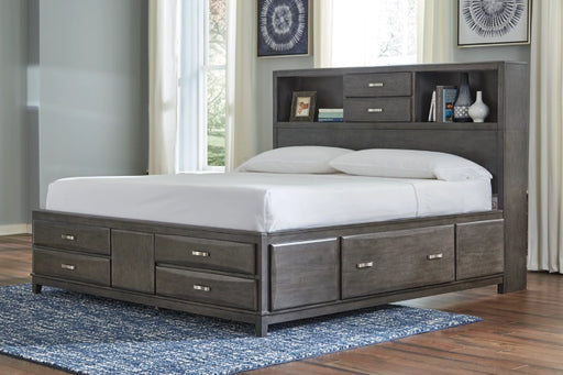 Caitbrook King Storage Bed with 8 Drawers - Furniture Story