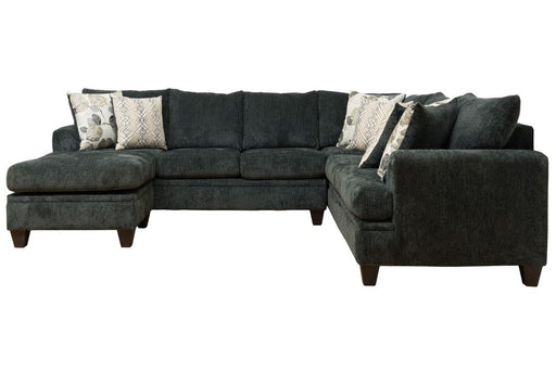 6140 Sectional CHENILLE CHARCOAL