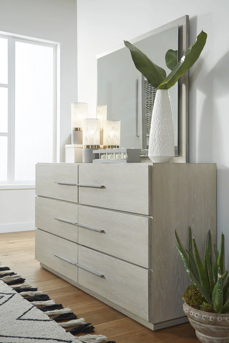 Destination Six Drawer Dresser in Cotton Grey - Furniture Story