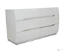 ZOE GLOSSY WHITE BEDROOM DRESSER - Furniture Story