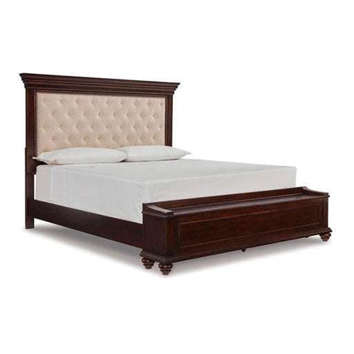 Brynhurst King Upholstered Bed with Storage Bench - Furniture Story