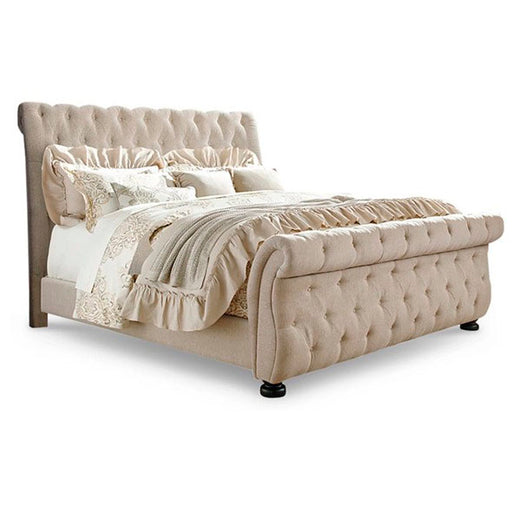 Willenburg California King Upholstered Sleigh Bed - Furniture Story