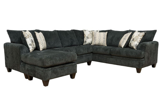 6140 Sectional CHENILLE CHARCOAL