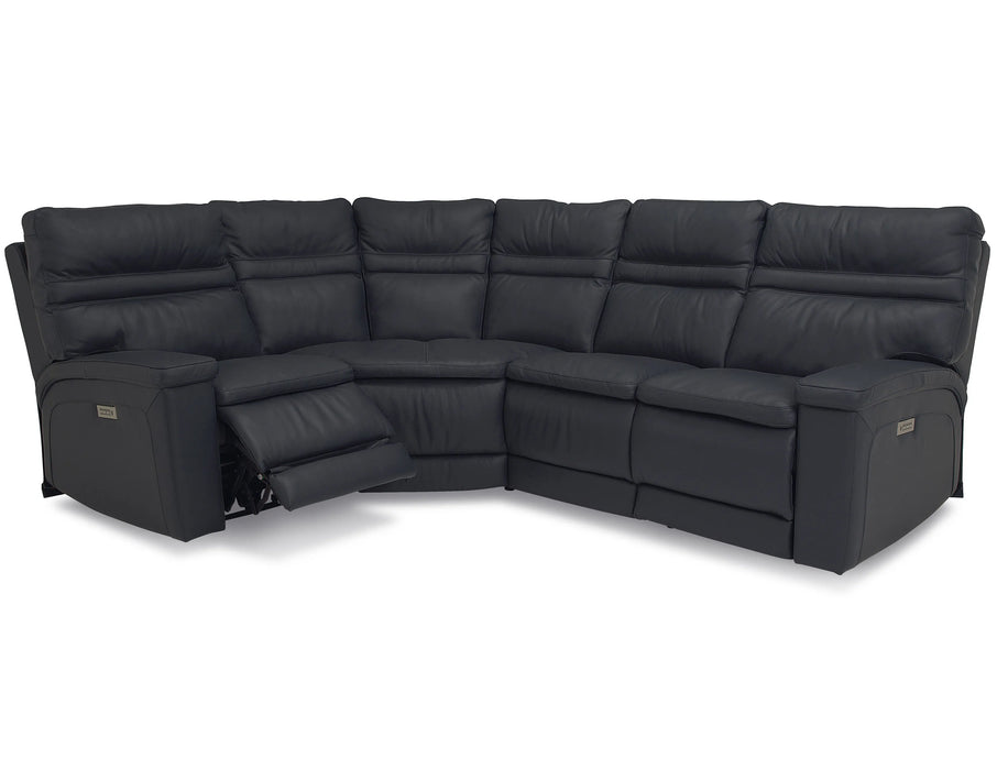 Leo 41185 Power Headrest Power Reclining Sectional (Made to order fabrics and leathers) - Furniture Story