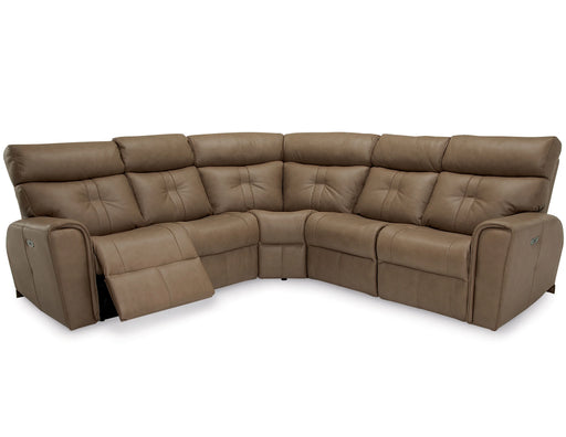 Acacia 41080 Power Headrest Power Reclining Sectional (Available in fabric & leather) - Furniture Story