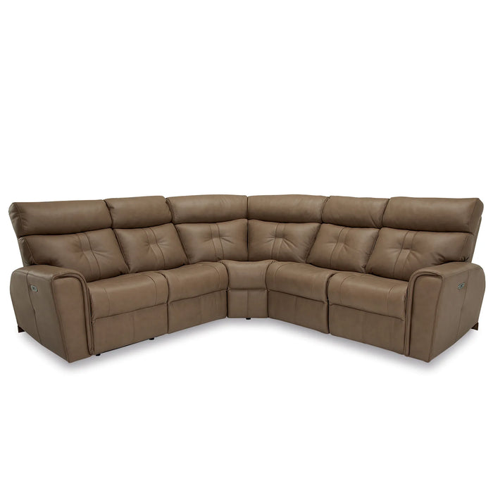 Acacia 41080 Power Headrest Power Reclining Sectional (Available in fabric & leather) - Furniture Story