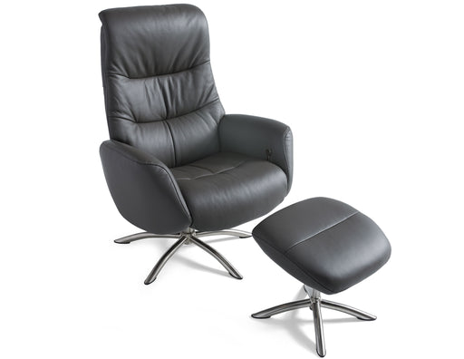 Q03 Quantum Pedestal Recliner Chair and Ottoman - Furniture Story