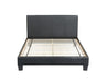 Value – Upholstered Platform Bed, Black – King - Furniture Story