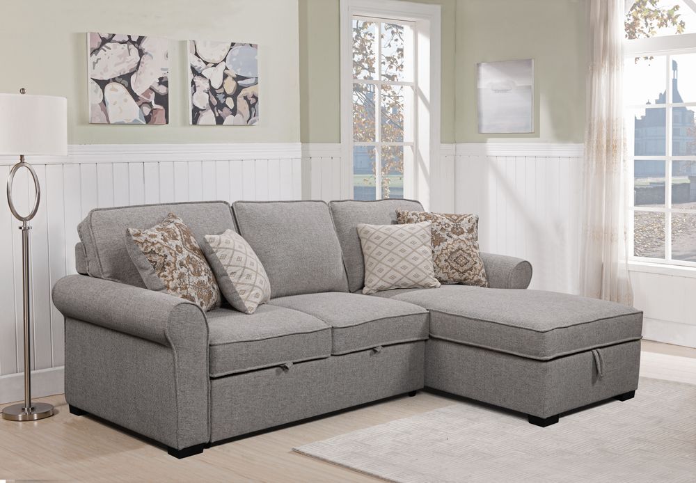 Tristan Sectional Duvernay Stucco - Furniture Story