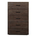 McKinney Five Drawer Solid Wood Chest in Espresso Pine - Furniture Story