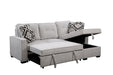 Casper LHF Loveseat w. Pull-out Bed GREY - Furniture Story