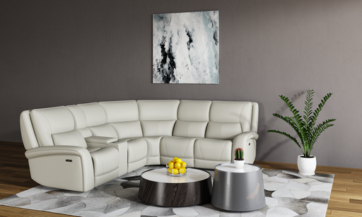 Medford Sectional Recliner Half Leather + PVC - Furniture Story