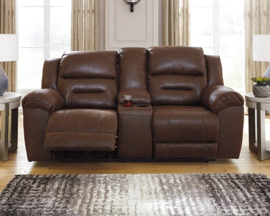 Stoneland Power Reclining Loveseat with Console - Furniture Story