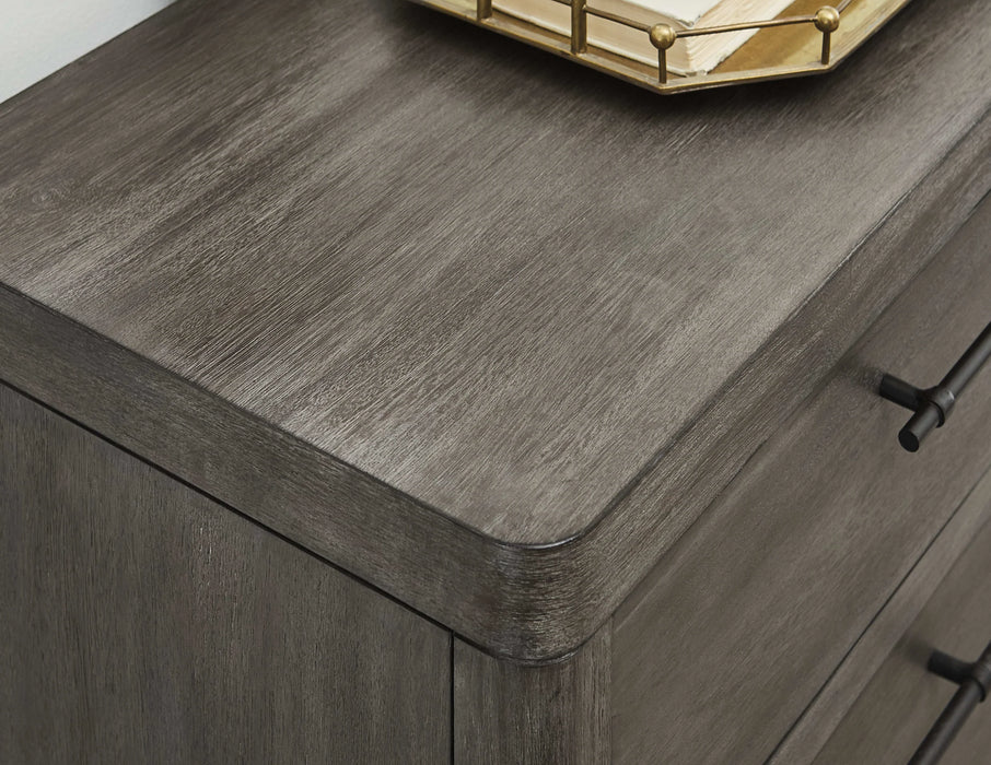 Cicero Seven-Drawer Dresser in Slate Grey - Furniture Story