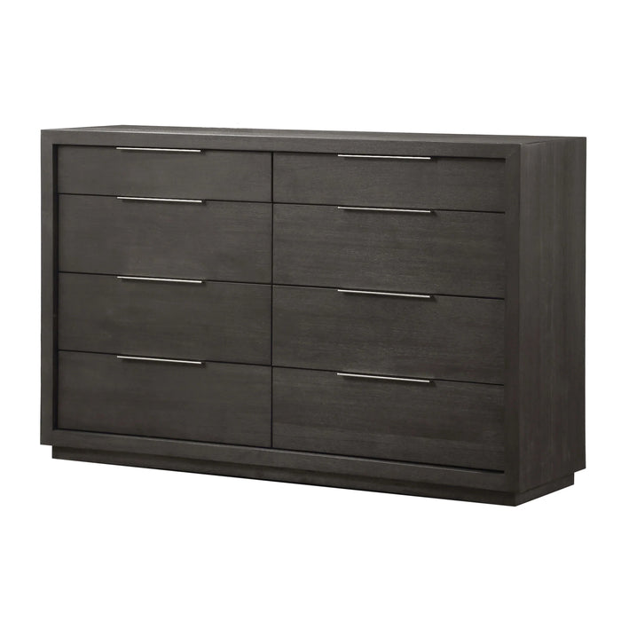 Oxford Eight Drawer Dresser in Basalt Grey - Furniture Story