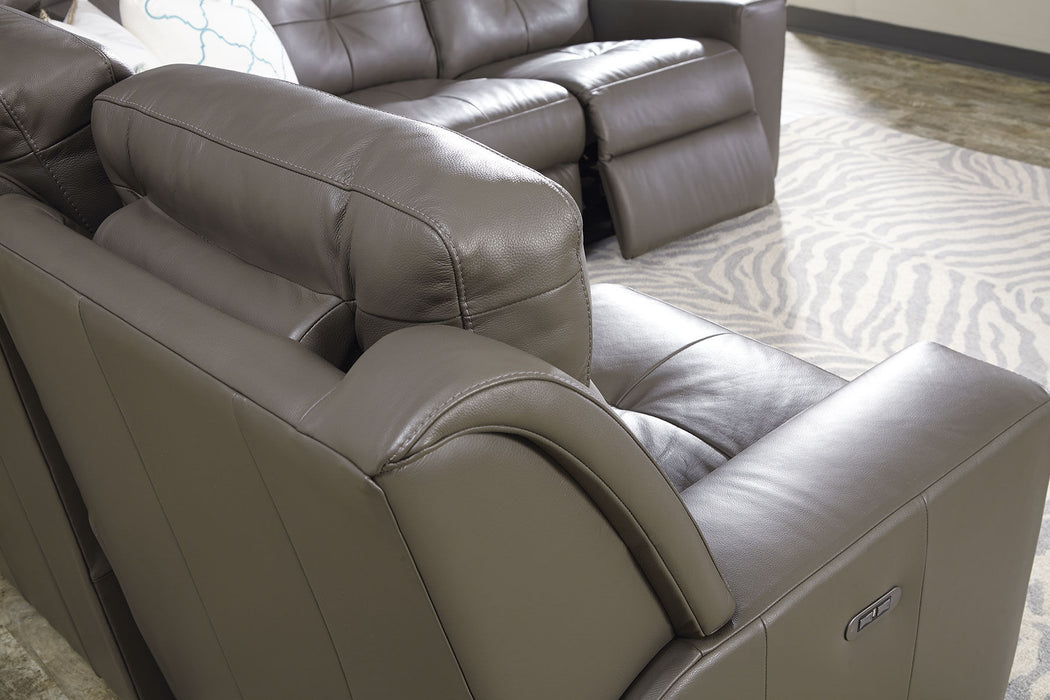 Grove 41062 Power Headrest Power Reclining Sectional (Made to order) - Furniture Story