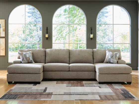 Newellen 3 Piece Sectional with Double Chaise