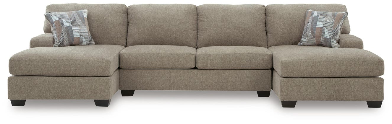 Newellen 3 Piece Sectional with Double Chaise