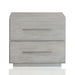 Destination Two Drawer Nightstand in Cotton Grey - Furniture Story