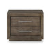 Melbourne Two Drawer Nightstand with USB in Dark Pine - Furniture Story