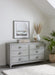 Boho Chic Six-Drawer Dresser in Washed White - Furniture Story