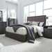 Oxford Upholstered Platform Queen Bed in Dolphin - Furniture Story