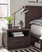 McKinney One Drawer Solid Wood Nightstand in Espresso Pine - Furniture Story