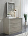 Oxford Three-Drawer Nightstand in Mineral - Furniture Story