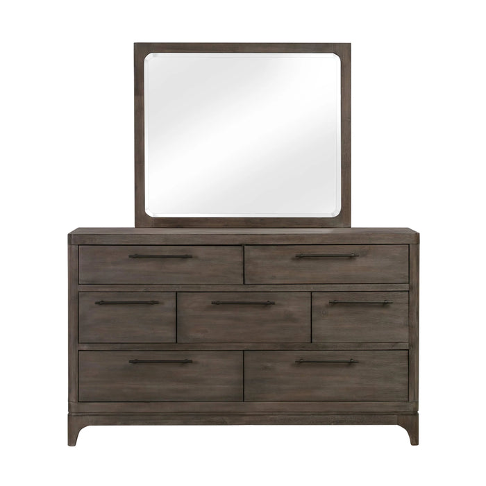 Cicero Seven-Drawer Dresser in Slate Grey - Furniture Story