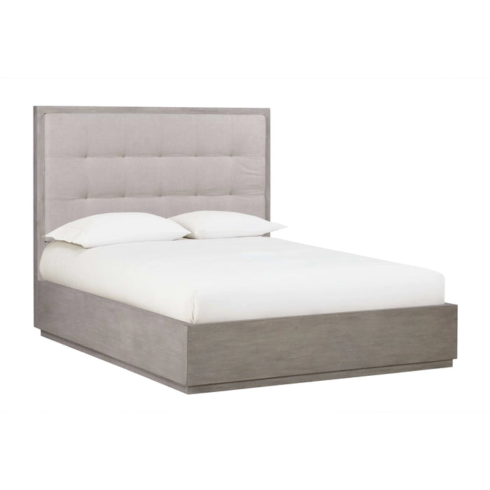 Oxford Upholstered Platform King Bed in Mineral - Furniture Story