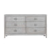 Boho Chic Six-Drawer Dresser in Washed White - Furniture Story