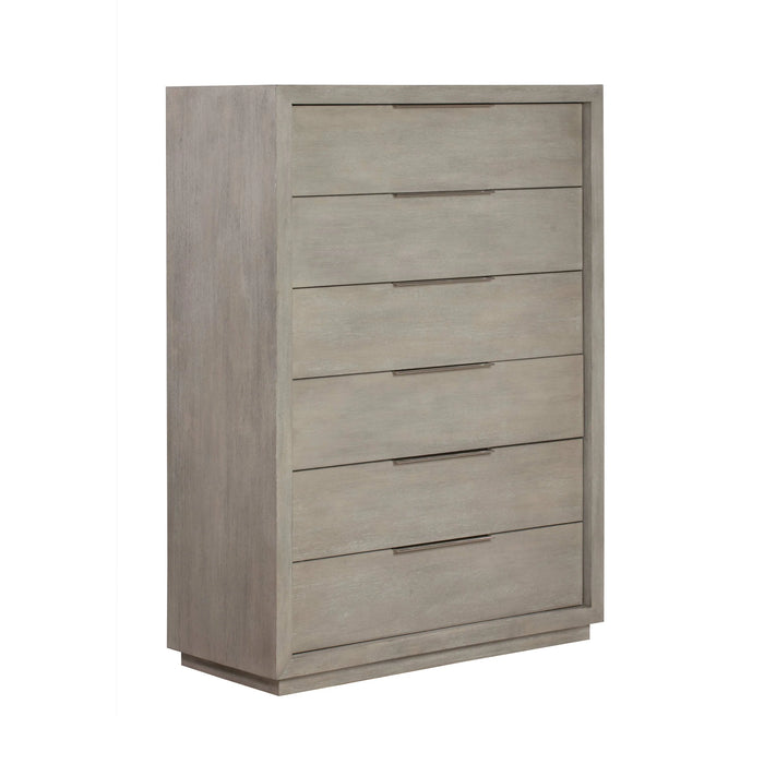 Oxford Six-Drawer Chest in Mineral - Furniture Story