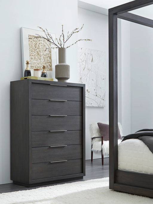 Oxford Six Drawer Chest in Basalt Grey - Furniture Story