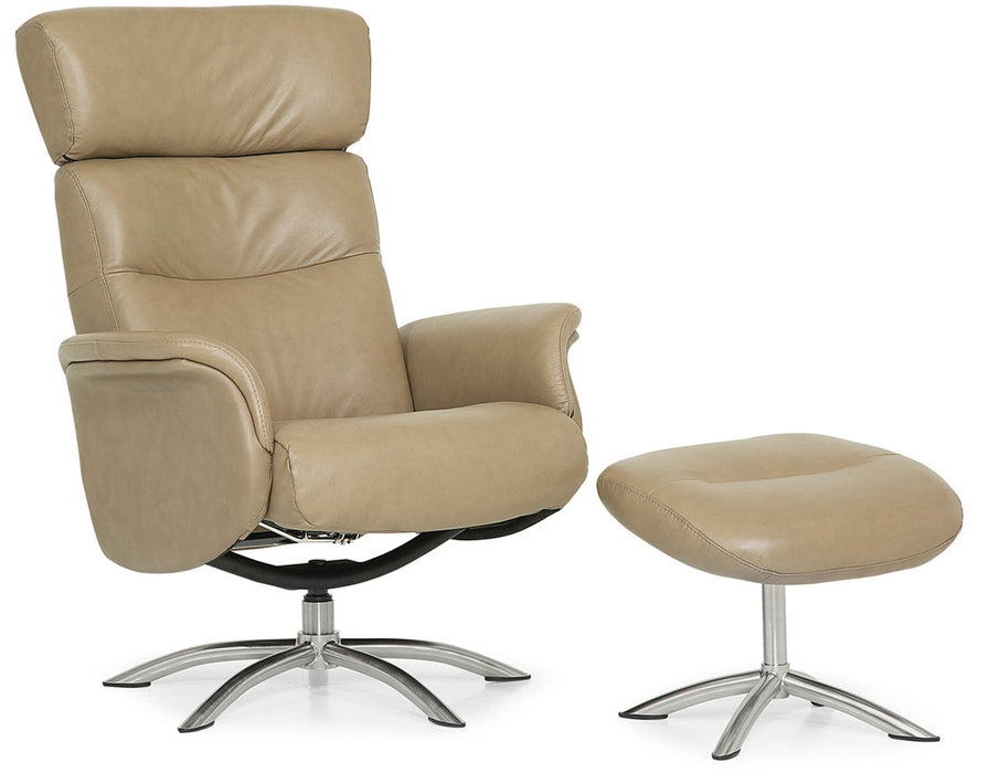 Q04 Quantum Pedestal Recliner Chair and Ottoman - Furniture Story