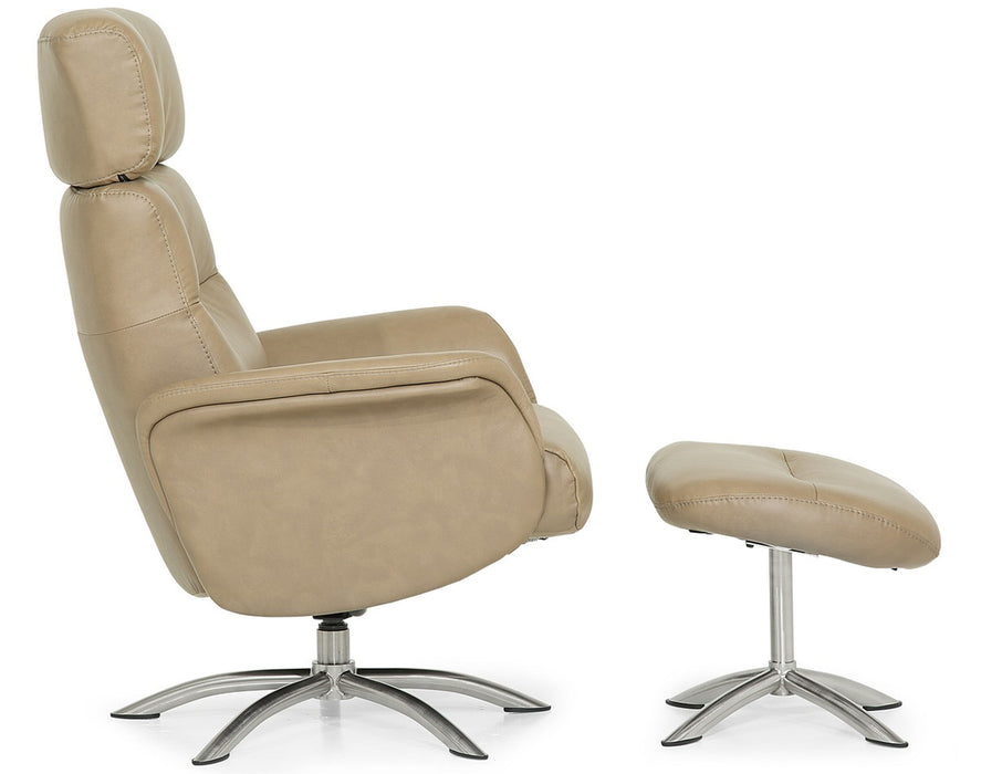 Q04 Quantum Pedestal Recliner Chair and Ottoman - Furniture Story