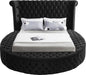 Alora – Upholstered Platform Bed, Black – King - Furniture Story