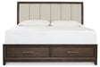 Brueban Queen Panel Bed with 2 Storage Drawers - Furniture Story