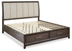 Brueban Queen Panel Bed with 2 Storage Drawers - Furniture Story