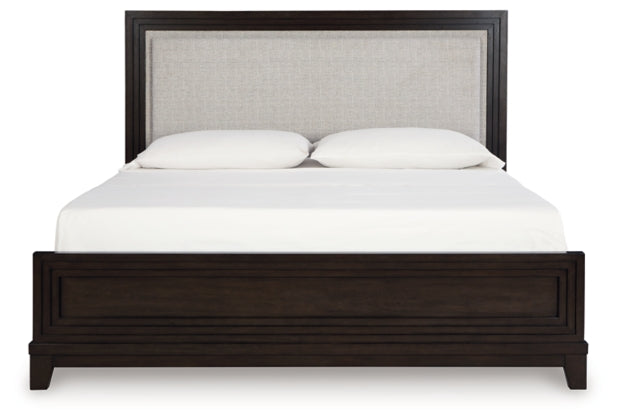 Neymorton Queen Upholstered Panel Bed - Furniture Story